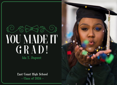Graduation-Themed Greeting Card Maker With a Proud Message