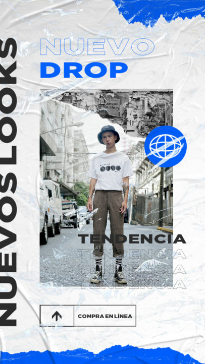 Instagram Story Maker Featuring a Plastic Texture Style for a Fashion Brand