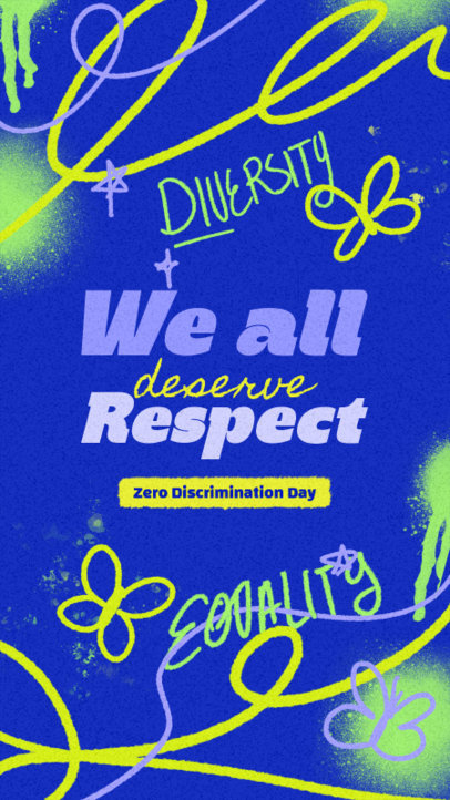 Instagram Story Creator Featuring a Respect Quote for Zero Discrimination Day