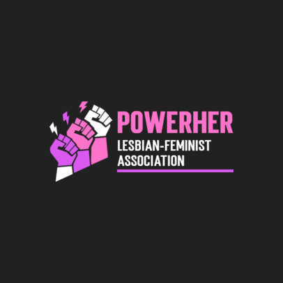 Lesbian-Feminist Organization Logo Generator with Fist Graphics