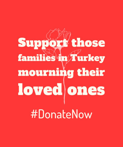 T-Shirt Design Template Featuring a Mourning Message for Earthquake Victims in Syria and Turkey 3829m-5700