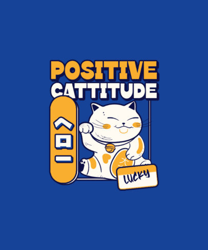 Cat-Themed T-Shirt Design Creator With a Funny Quote