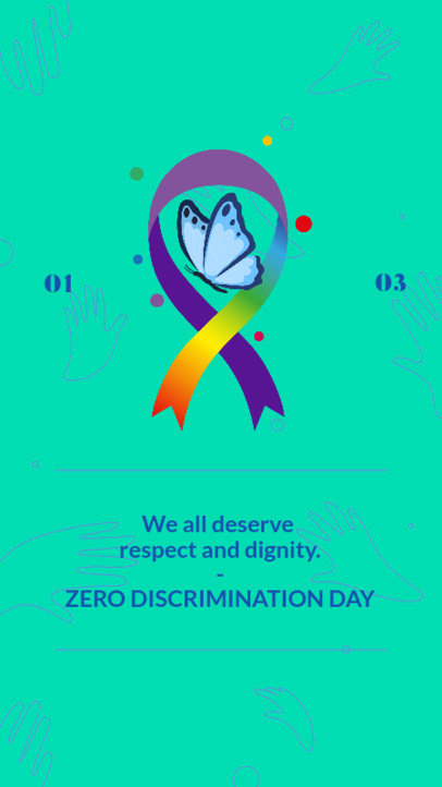 Colorful Instagram Story Creator Featuring Graphics for Zero Discrimination Day