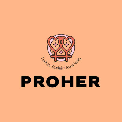 Logo Generator for a Lesbian Association with Heart Graphics
