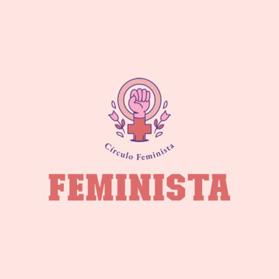 Logo Generator for a Feminist Organization Featuring a Fist Illustration