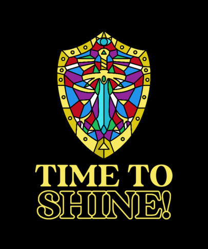 T-Shirt Design Creator With a Zelda-Inspired Shield 5131h-5475