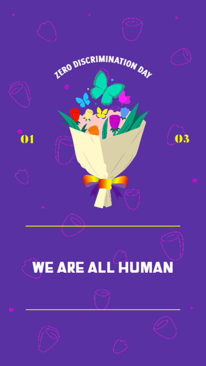 Powerful Instagram Story Generator Featuring a Zero Discrimination Day Theme