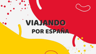Intro Video Template with Animated Color Transitions for a Spain Travel Guide Vlog