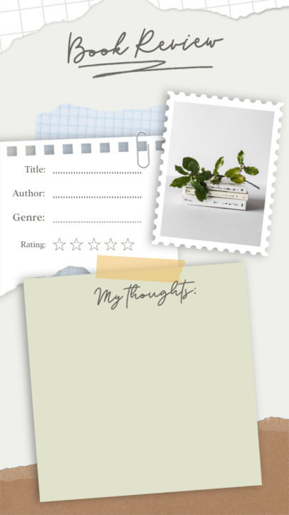 Instagram Story Maker Featuring an Aesthetic Theme for a Book Review