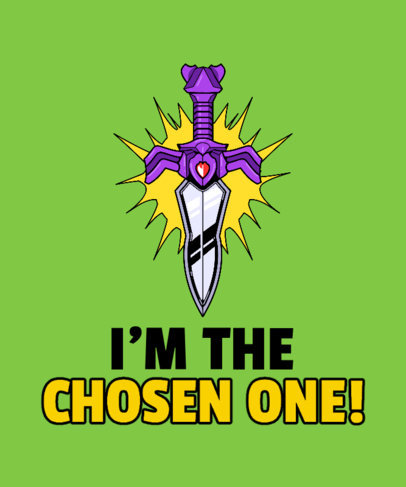 Zelda-Inspired T-Shirt Design Generator With a Sword Illustration 5131i-5476a