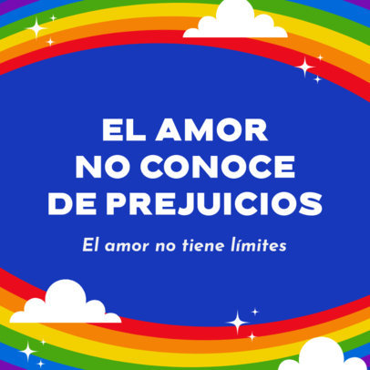 Instagram Post Template Featuring Quotes for Pride Month