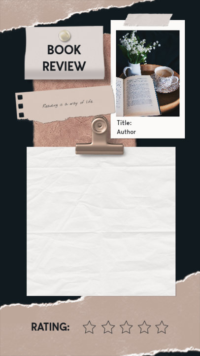 Book Review Instagram Story Template Featuring a Quote