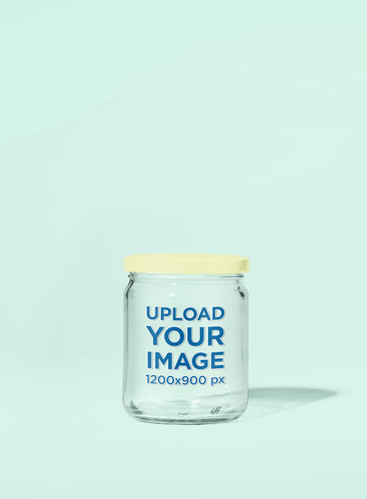 Mockup Featuring a Glass Jar Placed in a Simple Setting m32205
