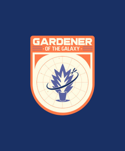 Badge T-Shirt Design Template Featuring a Guardians of the Galaxy-Inspired Theme 1939h-5472