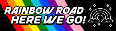 Car Bumper Sticker Creator with an LGBTQ-Pride Theme Featuring a Rainbow Icon 