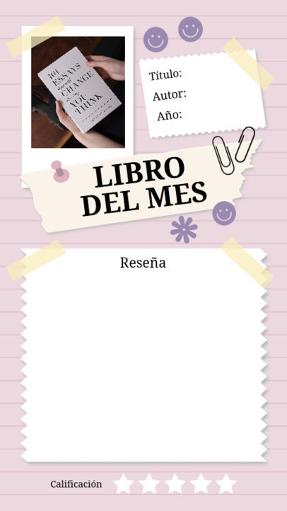 Instagram Story Creator for a Monthly Book Review