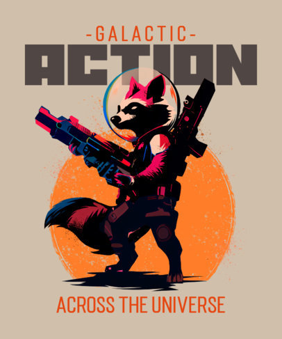 T-Shirt Design Creator With a Guardians of the Galaxy-Inspired AI Graphic