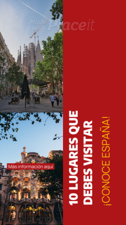 Instagram Story Video Template Featuring Spain's Top Travel Spots