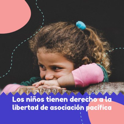 Instagram Post Generator Featuring a Picture of a Little Girl for Mexico Children's Day