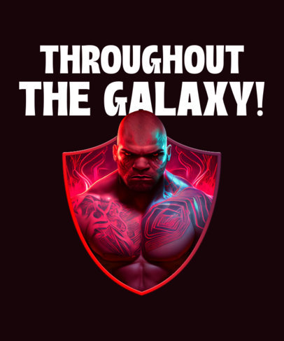 T-Shirt Design Generator Featuring an Inspired Guardians of the Galaxy Superhero