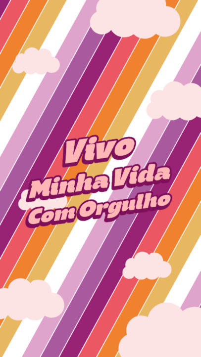 Instagram Story Creator Featuring an LGBT-Pride Quote with a Colorful Background