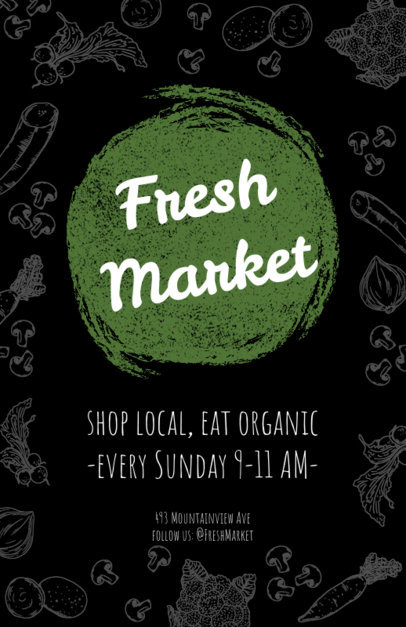 Flyer Design Template to Create Organic Market Flyers