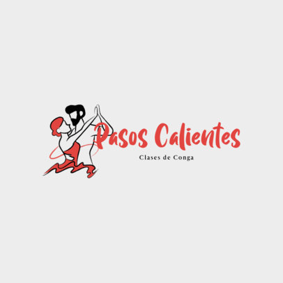 Logo Maker for Conga Classes Featuring Illustrated Dancers