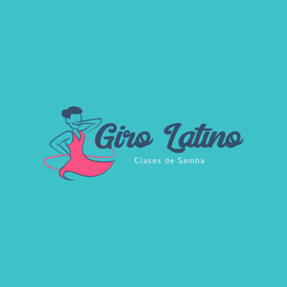 Samba Classes Logo Creator Featuring a Female Dancer Graphic