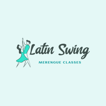 Merengue Dancing Academy Logo Maker with Illustrated Dancers