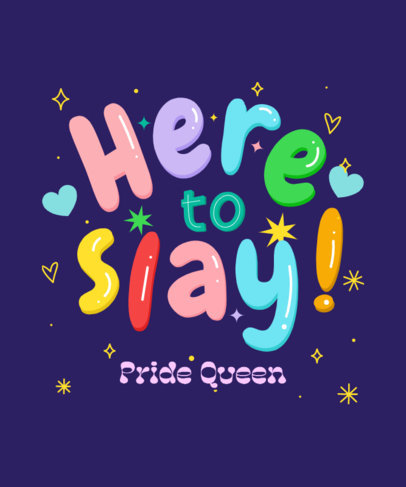 T-Shirt Design Template Featuring a Positive Quote for Pride Month