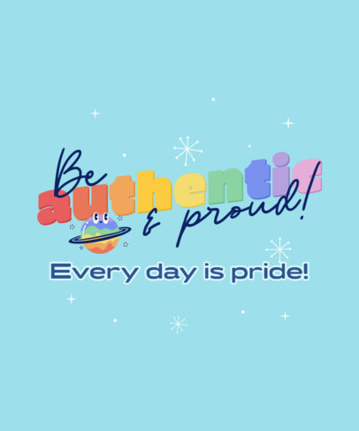 T-Shirt Design Generator Featuring a Quote for LGBTQ Pride Month