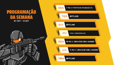 Twitch Screen Generator for a Gamer's Streaming Schedule