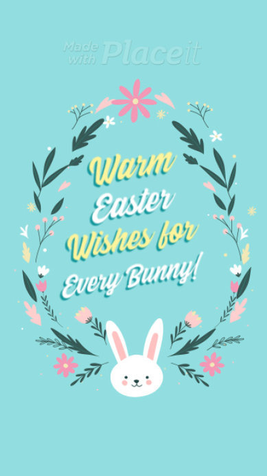 Easter-Themed Instagram Story Video Maker Featuring a Cute Bunny Graphic