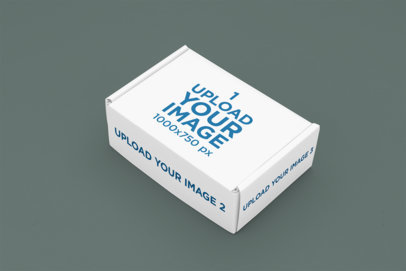 Mockup Featuring a Closed Cardboard Box in a Minimalist Setting