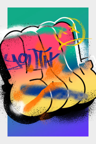 Art Print Maker Featuring a Cool Graffiti 