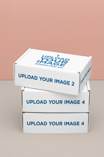 Mockup of a Pile of Boxes Placed on a Customizable Background m32437