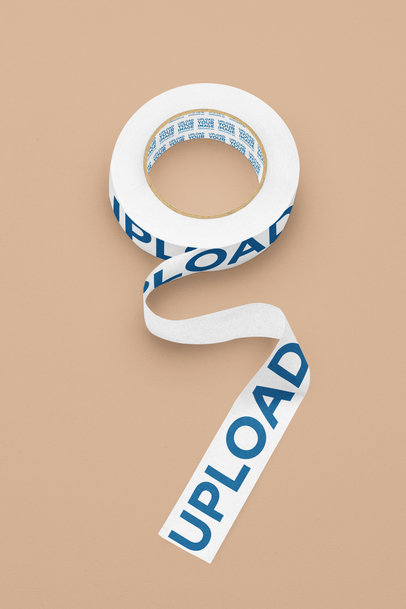 Mockup of a Branding Tape Placed on a Color-Customizable Surface