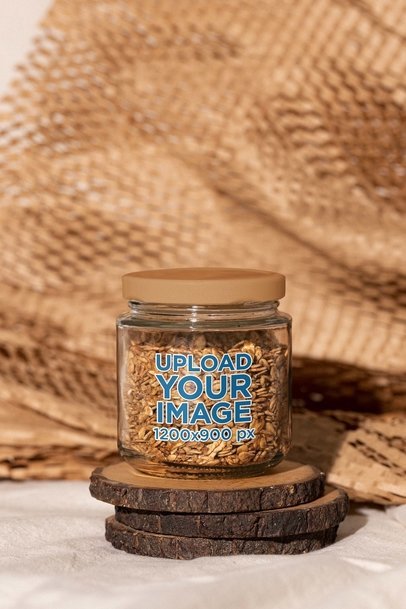 Mockup of a Reusable Glass Jar 