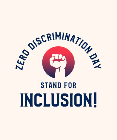 Inclusion-Themed T-Shirt Design Generator for Zero Discrimination Day 5727a
