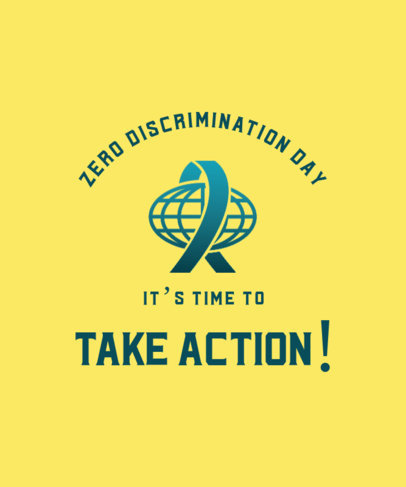 Quote T-Shirt Design Creator to Commemorate Zero Discrimination Day 5727b