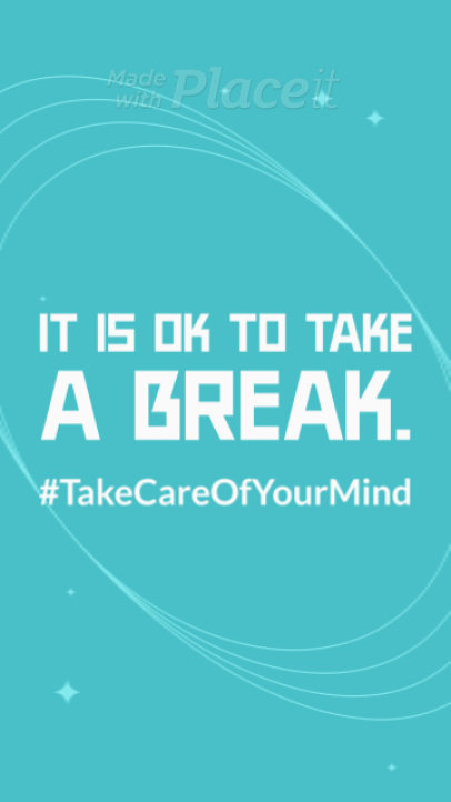 Instagram Story Video Maker with an Animated Quote for Stress Awareness Month
