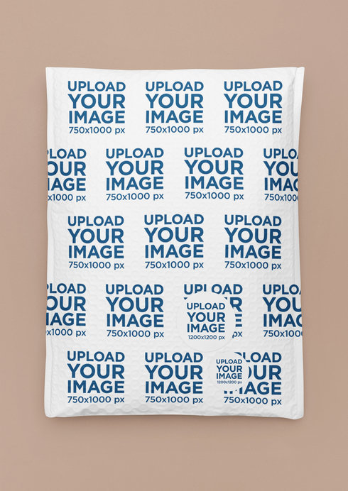 Mockup of a Bubble Mailer Featuring Two Stickers