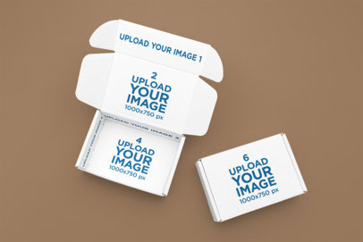 Mockup Featuring Two Boxes Placed on a Simple Setting