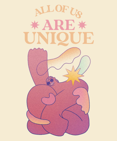 Abstract T-Shirt Design Generator Featuring a Diversity Theme