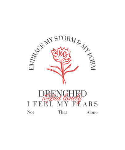 Front T-Shirt Design Generator Featuring an Illustrated Flower and a Quote in Contrasting Fonts