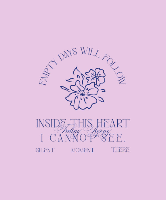 Placeit - Front T-Shirt Design Creator Featuring a Quote with Flower ...