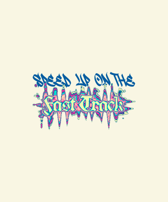 Placeit - Front T-Shirt Design Maker with a Quote in a Psychedelic Typeface