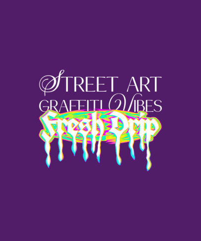 Front T-Shirt Design Template with a Quote with a Dripping Typography