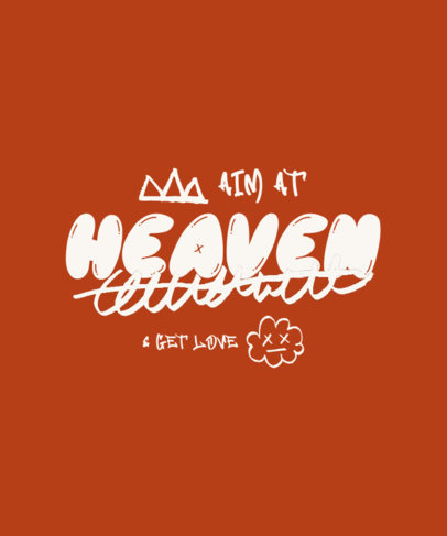 Front T-Shirt Design Creator Featuring a Quote in a Graffiti-Style Font 