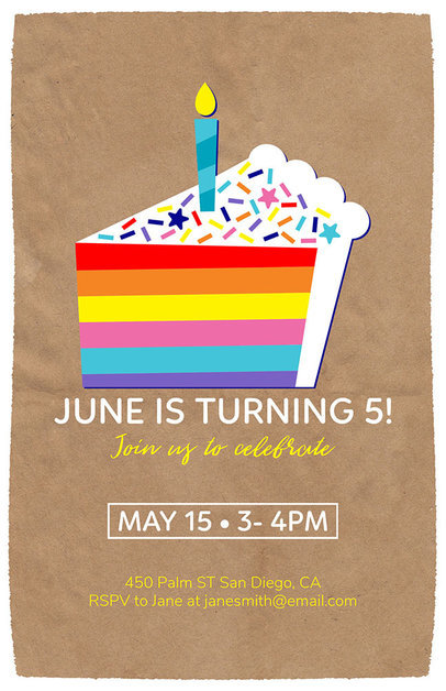 Flyer Template to Design a Kid's Birthday Party Flyer